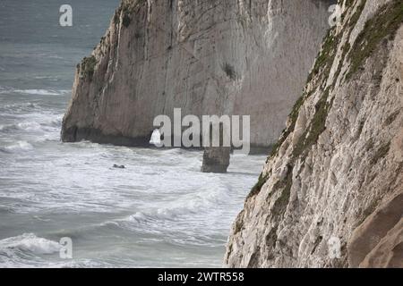 Durdle Door im März, Dorset, England, Großbritannien Stockfoto