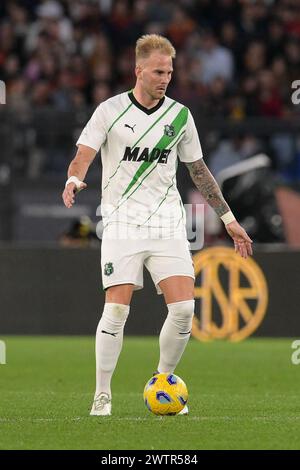 Roma, Italien. März 2024. Uros Racic von US Sassuolo während des Fußballspiels Serie A, Roma vs Sassuolo, 17. März 2024 (Foto: AllShotLive/SIPA USA) Credit: SIPA USA/Alamy Live News Stockfoto