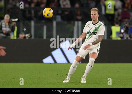 Roma, Italien. März 2024. Uros Racic von US Sassuolo während des Fußballspiels Serie A, Roma vs Sassuolo, 17. März 2024 (Foto: AllShotLive/SIPA USA) Credit: SIPA USA/Alamy Live News Stockfoto