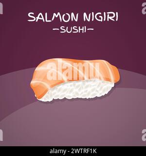 Lachs Nigiri Sushi Stock Vektor