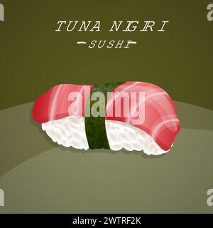 Thunfisch Nigiri Sushi Stock Vektor