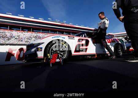 16. März 2024, Bristol, TN, USA: Austin Cindric macht sich bereit für das Training für die Food City 500 in Bristol, TN, USA. (Credit Image: © Stephen A Arce Action Sports Pho/ASP) NUR REDAKTIONELLE VERWENDUNG! Nicht für kommerzielle ZWECKE! Stockfoto