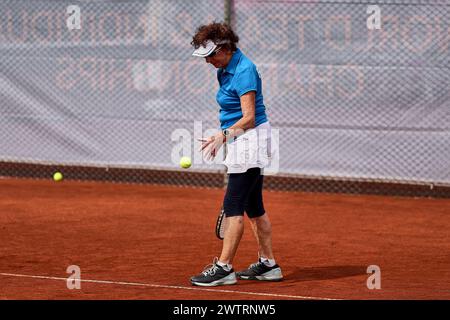 Manavgat, Antalya, Türkei. März 2024. Dorothy Bamber (GBR) ist bei der Team- und Einzelweltmeisterschaft 2024 65-90 (Foto: © Mathias Schulz/ZUMA Press Wire) NUR ZUR REDAKTIONELLEN VERWENDUNG dabei! Nicht für kommerzielle ZWECKE! Stockfoto