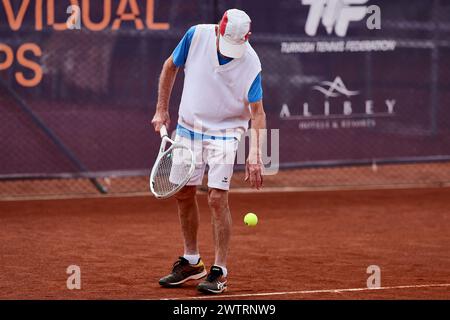 Manavgat, Antalya, Türkei. März 2024. Herbert Althaus (GER) ist bei der Team- und Einzelweltmeisterschaft 2024 65-90 vertreten (Credit Image: © Mathias Schulz/ZUMA Press Wire). Nicht für kommerzielle ZWECKE! Stockfoto