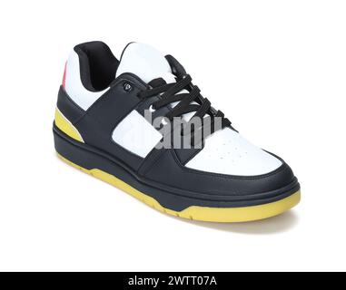Trendige und modische leichte Sneakers auf weißem Hintergrund Stockfoto