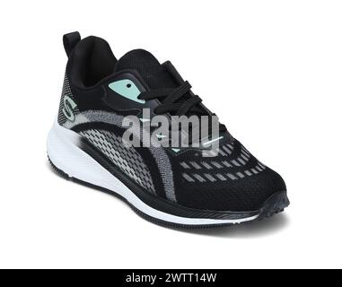 Trendige und modische leichte Sneakers auf weißem Hintergrund Stockfoto