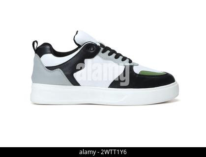 Trendige und modische leichte Sneakers auf weißem Hintergrund Stockfoto