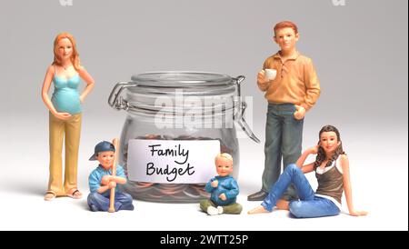 Familienbudget Stockfoto