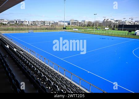 Abbildung des ikonischen Yves-du-Manoir-Stadions am 19. März 2024. Das Stadion befindet sich in Colombes und wird Austragungsort von Feldhockeyspielen während der Olympischen Spiele 2024 in Paris sein. Sie hatte bereits die Eröffnungs- und Abschlusszeremonien der Olympischen Sommerspiele 1924 anlässlich der VIII. Olympiade ausgerichtet. Foto: Tomas Stevens/ABACAPRESS.COM Stockfoto