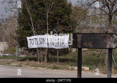 Ein ruhiger Tag in katalanischen Gefängnissen an einem Waffenstillstandstag für katalanische Gefängnisbeamte, die gegen den Tod von Nuria protestieren, einer Köchin im Mas Enrich Gefängnis in Tarragona, die von einem Insassen ermordet wurde. Die Gewerkschaften der Gefängnisbeamten, die sich weigern, sich mit dem Justizminister zu treffen, haben beschlossen, am Mittwoch in Pla&#xe7;A Sant Jaume zu einer Demonstration aufzurufen, in der sie den Rücktritt von Gefängnisbeamten in Katalonien fordern. Una jornada tranquila en las prisiones catalanas en un d&#xed;a de tregua para los funcionarios de prisiones catalanes que protestan por la muerte de Nuria, una cocinera de la prisión de Mas Enrich en Ta Stockfoto