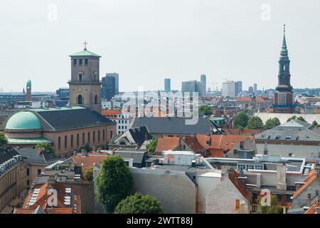 Blick von oben auf Kopenhagen, Dänemark Stockfoto