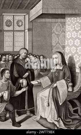 Königin Anne von der Bretagne, Hof der Damen, 1509 Stockfoto