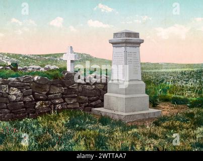 Gräber britischer Soldaten, Schlachtfeld von Majura Hill, Südafrika, um 1900 Stockfoto