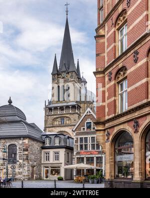 Wunderschöne Stadtansicht in der Innenstadt von Aachen Stockfoto