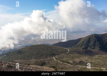 Nationalpark Vesuv. Auf dem aktiven Vulkan Vesuv, südöstlich von Neapel. Italien Stockfoto