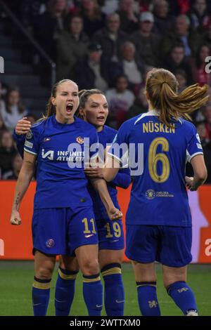 Amsterdam, Niederlande. März 2024. Amsterdam Arena, 19. märz 2024 Chelsea in Ajax - Chelsea in der UEFA Woman Champions League am 19. märz 2024 (Arne van der Ben/SPP) Credit: SPP Sport Press Photo. /Alamy Live News Stockfoto