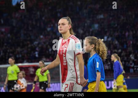 Amsterdam, Niederlande. März 2024. Amsterdam Arena, 19. märz 2024 Romee Leuchter #7 Ajax - Chelsea in der UEFA Woman Champions League am 19. märz 2024 (Arne van der Ben/SPP) Credit: SPP Sport Press Photo. /Alamy Live News Stockfoto