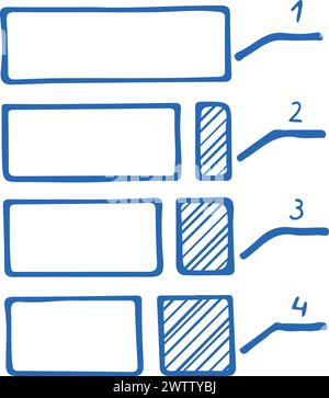 Infografik-Datenkritzel. Handgezeichnetes Geschäftskonzept Stock Vektor