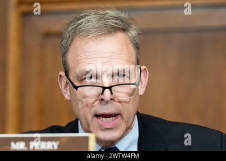 Washington, District of Columbia, USA. März 2024. Der US-Repräsentant SCOTT PERRY (R-PA) spricht bei einer Anhörung des Ausschusses für auswärtige Angelegenheiten im US-Kapitol. (Kreditbild: © Michael Brochstein/ZUMA Press Wire) NUR REDAKTIONELLE VERWENDUNG! Nicht für kommerzielle ZWECKE! Stockfoto