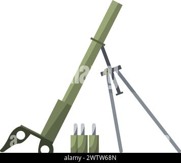 Farbsymbol für Granatwerfer. Explosive Raketenwaffe Stock Vektor