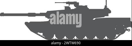 Schwarze Silhouette des Infanterie-Kampffahrzeugs. Militärischer Transport Stock Vektor