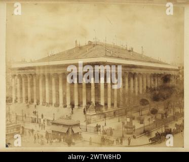 Vintage-Fotografie des La Place de la Bourse, Paris, Frankreich, 1880er Jahre, 19. Jahrhundert Stockfoto