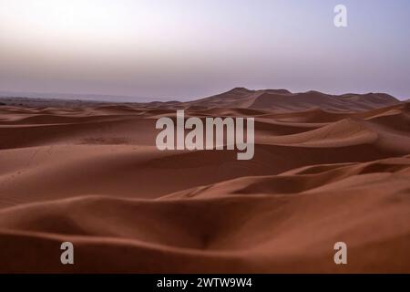 Authentischer Blick auf die Sanddünen der sahara in marokko, afrika Stockfoto