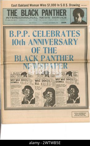 Die Zeitung Black Panther Party Stockfoto