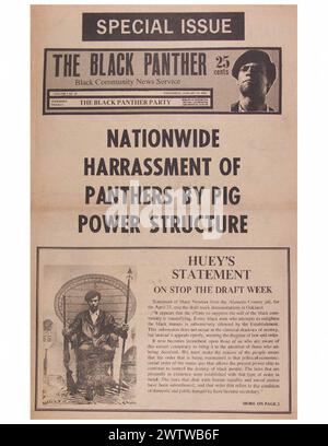 Die Zeitung Black Panther Party Stockfoto