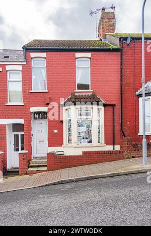 Trinity Street in Barry, The Vale of Glamorgan, einer der Schauplätze der britischen Fernsehserie Gavin and Stacey Stockfoto