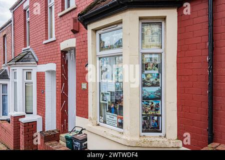 Trinity Street in Barry, The Vale of Glamorgan, einer der Schauplätze der britischen Fernsehserie Gavin and Stacey Stockfoto