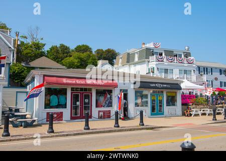 Historische Geschäftsgebäude an der Water Street im historischen Stadtzentrum von Plymouth, Massachusetts MA, USA. Stockfoto