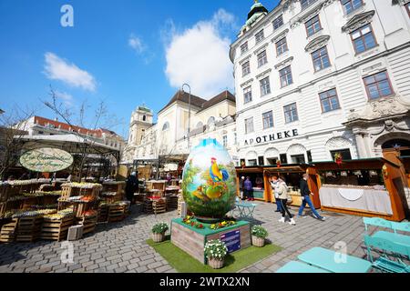 Illustration zum Thema Ostern/Ostermarkt. Im Bild: Alter Wiener Ostermarkt, aufgenommen am Dienstag, 19. März 2024, auf der Freyung in Wien, Österreich. - 20240319 PD2612 Credit: APA-PictureDesk/Alamy Live News Stockfoto