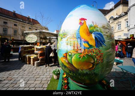 Illustration zum Thema Ostern/Ostermarkt. Im Bild: Alter Wiener Ostermarkt, aufgenommen am Dienstag, 19. März 2024, auf der Freyung in Wien, Österreich. - 20240319 PD2655 Credit: APA-PictureDesk/Alamy Live News Stockfoto