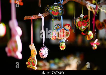 Illustration zum Thema Ostern/Ostermarkt. Im Bild: Alter Wiener Ostermarkt, aufgenommen am Dienstag, 19. März 2024, auf der Freyung in Wien, Österreich. - 20240319 PD2646 Credit: APA-PictureDesk/Alamy Live News Stockfoto