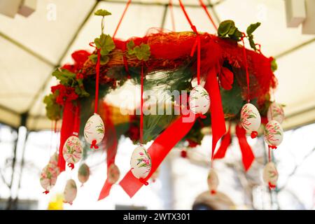 Illustration zum Thema Ostern/Ostermarkt. Im Bild: Alter Wiener Ostermarkt, aufgenommen am Dienstag, 19. März 2024, auf der Freyung in Wien, Österreich. - 20240319 PD2648 Credit: APA-PictureDesk/Alamy Live News Stockfoto