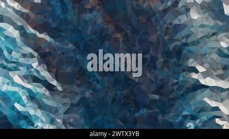 Vektor Low Poly abstraktes blaues Wasser, Ozean Hintergrund, trendy, geometrisch, Business Luxus polygonale Tapete, Dreieck modernes Stil Poster Stock Vektor