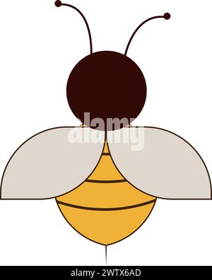 Vektor Des Bee-Logosymbols Stock Vektor