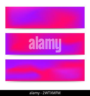 Glatte abstrakte, unscharfe rosa Banner mit Farbverlauf. Abstrakter kreativer mehrfarbiger Hintergrund. Vektorabbildung Stock Vektor