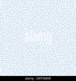 Organisches nahtloses Muster. Unregelmäßiger bakterieller Hintergrund. Wiederholte Linienführung. Striche turing-Oberfläche. Zusammengesetzte Struktur. Ungleichmäßige Zellstruktur. Wiederholen Stock Vektor