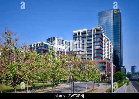 Thu Thiem District, Teil der neuen Thu Duc City Entwicklung, Ho Chi Minh City, Vietnam Stockfoto