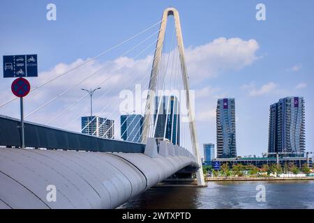 BA Son Road Bridge, verbindet Bezirk 1 mit Bezirk Thu Thiem, Teil der neuen Thu Duc City Entwicklung, Ho Chi Minh City, Vietnam Stockfoto