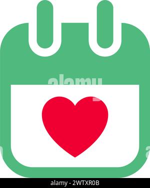 Valentinstag-Symbol, Weihnachtsschild Stock Vektor