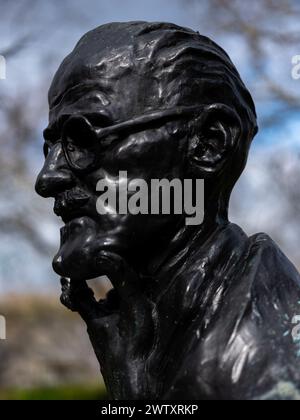 Büste von James Joyce in St Stephens Green in Dublin, Irland. Stockfoto