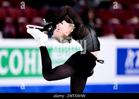 Niina PETROKINA (EST), während des Women Practice, bei der ISU-Eiskunstlauf-Weltmeisterschaft 2024, im Bell Centre, am 19. März 2024 in Montreal, Kanada. Quelle: Raniero Corbelletti/AFLO/Alamy Live News Stockfoto