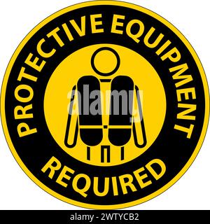 Bodenschild, Schutzausrüstung Erforderlich Stock Vektor