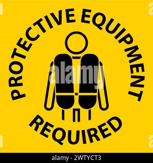 Bodenschild, Schutzausrüstung Erforderlich Stock Vektor