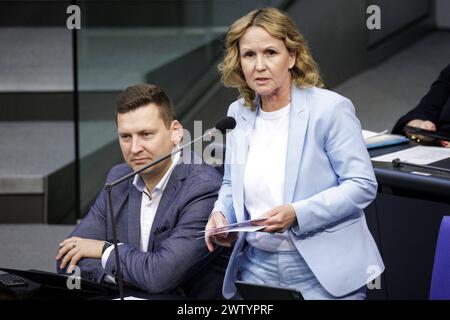 Steffi Lemke, Bundesministerin für Umwelt, Naturschutz, nukleare Sicherheit und Verbraucherschutz, aufgenommen waehrend der Regierungsbefragung im Deutschen Bundestag. Berlin, 20.03.2024. Berlin Deutschland *** Steffi Lemke, Bundesministerin für Umwelt, Naturschutz, Reaktorsicherheit und Verbraucherschutz, aufgezeichnet bei Regierungsverhören im Deutschen Bundestag Berlin, 20 03 2024 Berlin Deutschland Copyright: xJaninexSchmitzxphotothek.dex Stockfoto