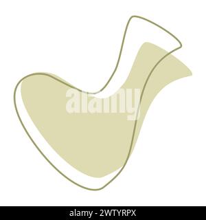 Flüssige abstrakte Form. Hintergrunddarstellung isolierter abgewickelter Vektor. Grüne Frühlingsfarbe Moderne Vorlage. Minimales, kurviges Design. Geometrische Grafische Elemente Stock Vektor