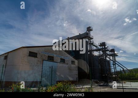 Zementfabrik, Olza, Spanien Stockfoto